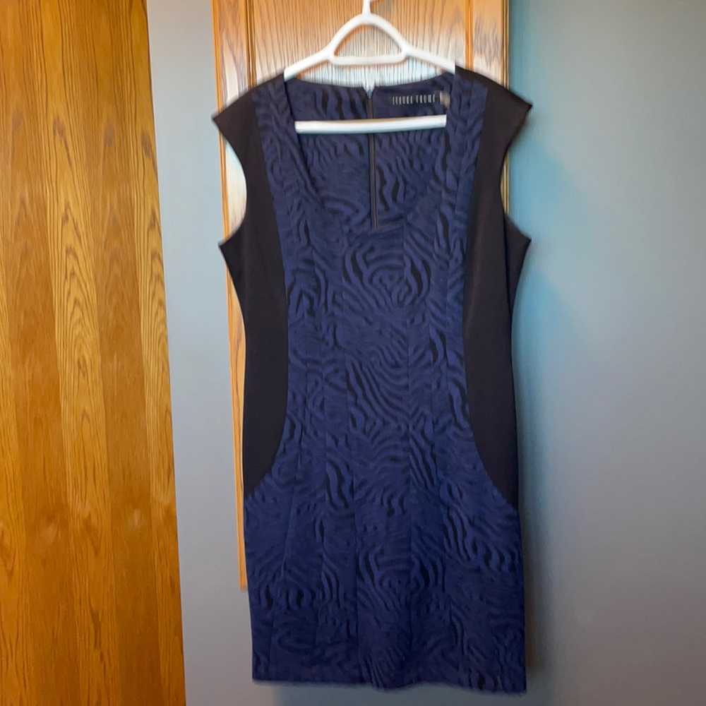 Ivanka Trump blue and black dress, size 12.